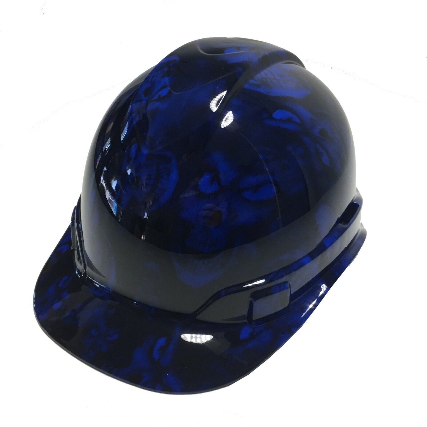 Hydro Dipped Hard Hat Ridgeline Cap Style Custom Dark Blue Hades Skulls