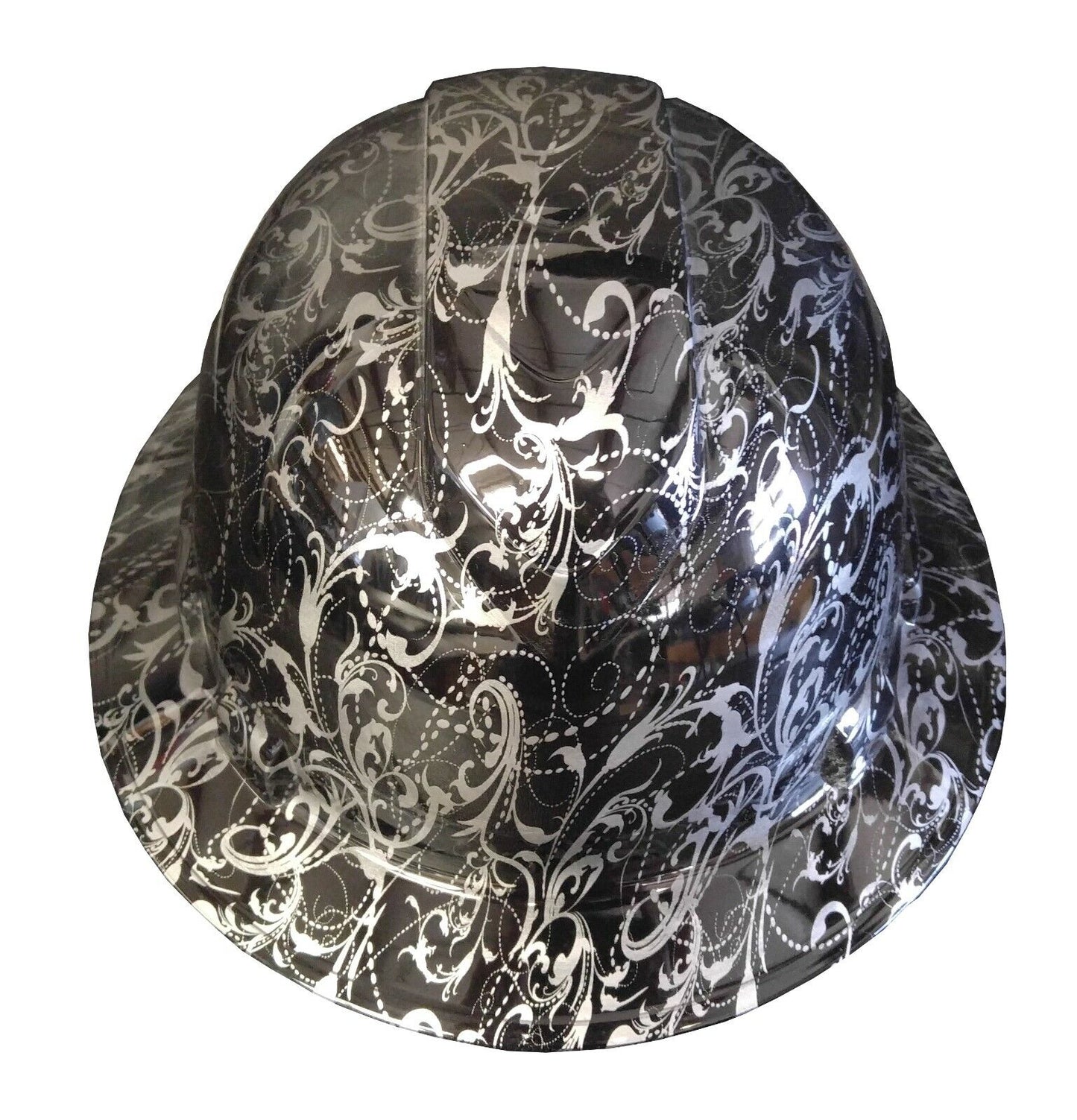 Hydro Dipped Custom Hard Hat Ridgeline Full Brim Black Lilies