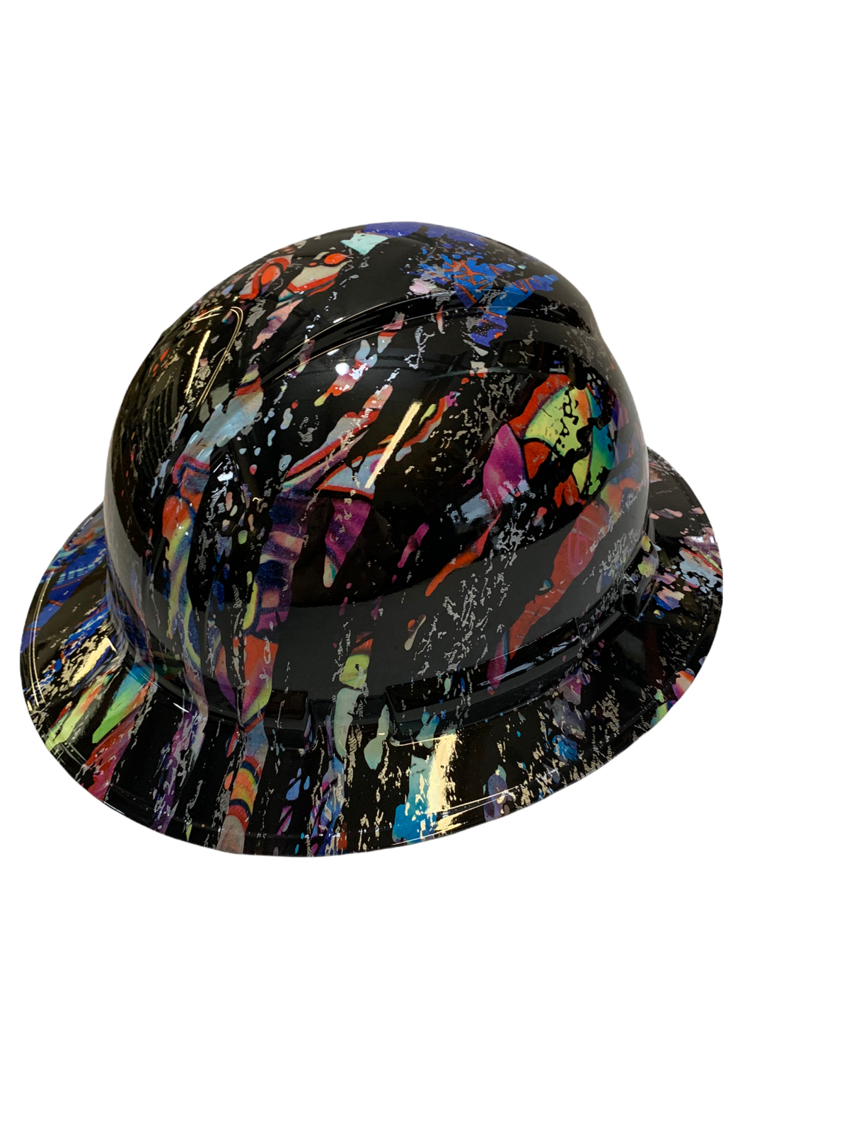 Hydro Dipped Hard Hat Ridgeline Full Brim Custom Colored Graffiti Splash