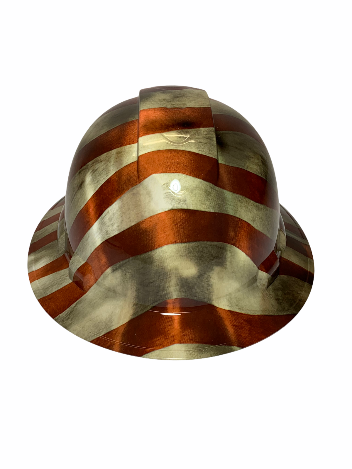 Custom Hydro Dipped Hard Hat Ridgeline Full Brim Patriotic Stripes