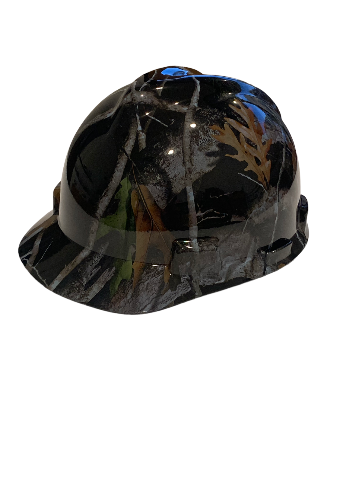 Hard Hat MSA V-Gard Cap Style Custom Hydro Dipped Black Vista Camo