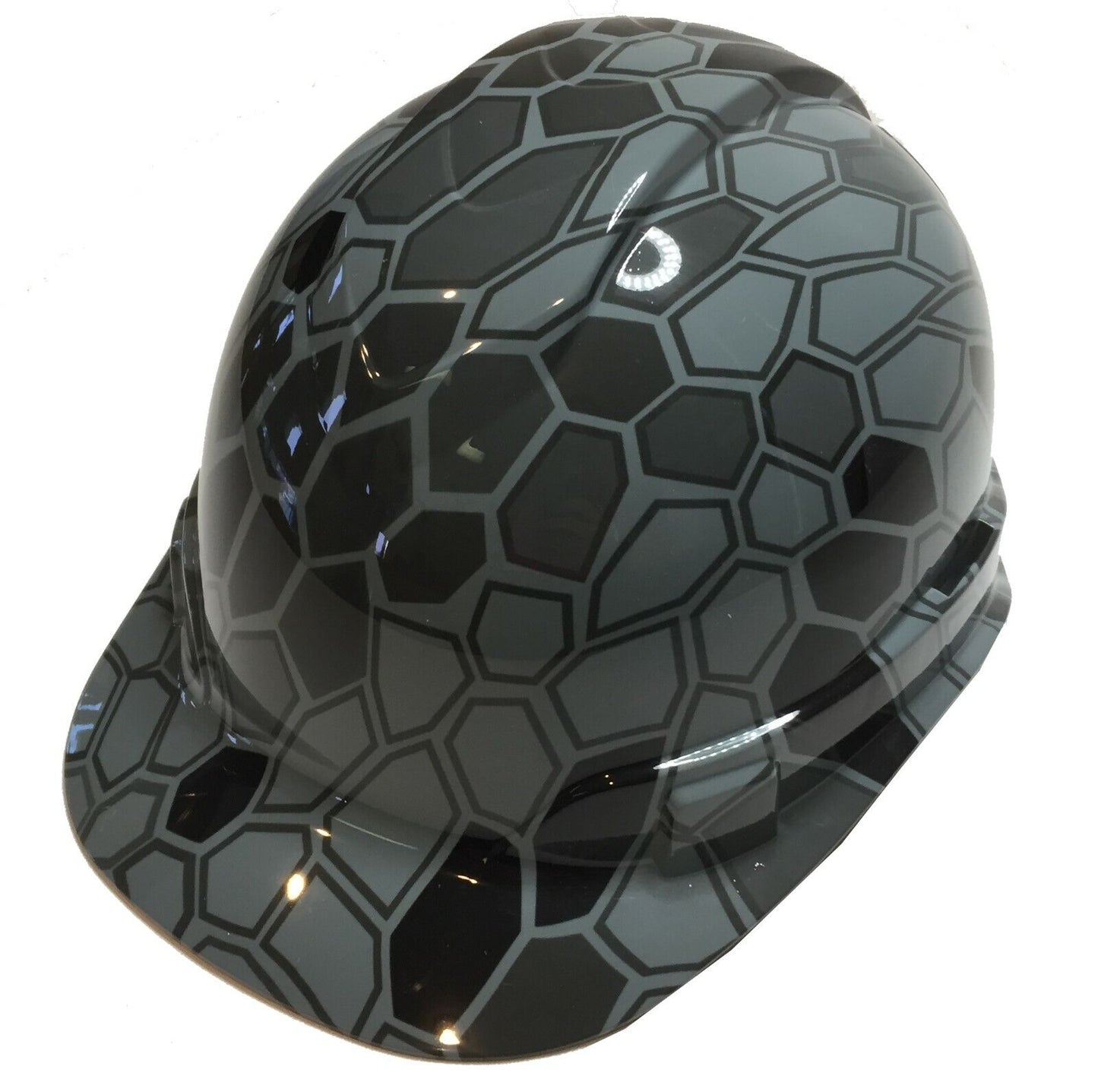 Hydro Dipped Hard Hat Ridgeline Cap Style Custom Slate Gray Hex Camo