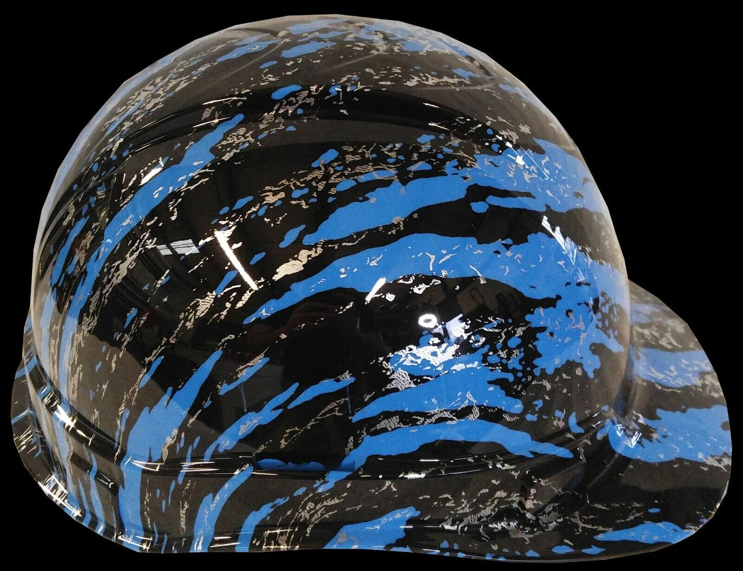 Hydro Dipped Hard Hat Ridgeline Cap Style Custom Light Blue Marble Splash