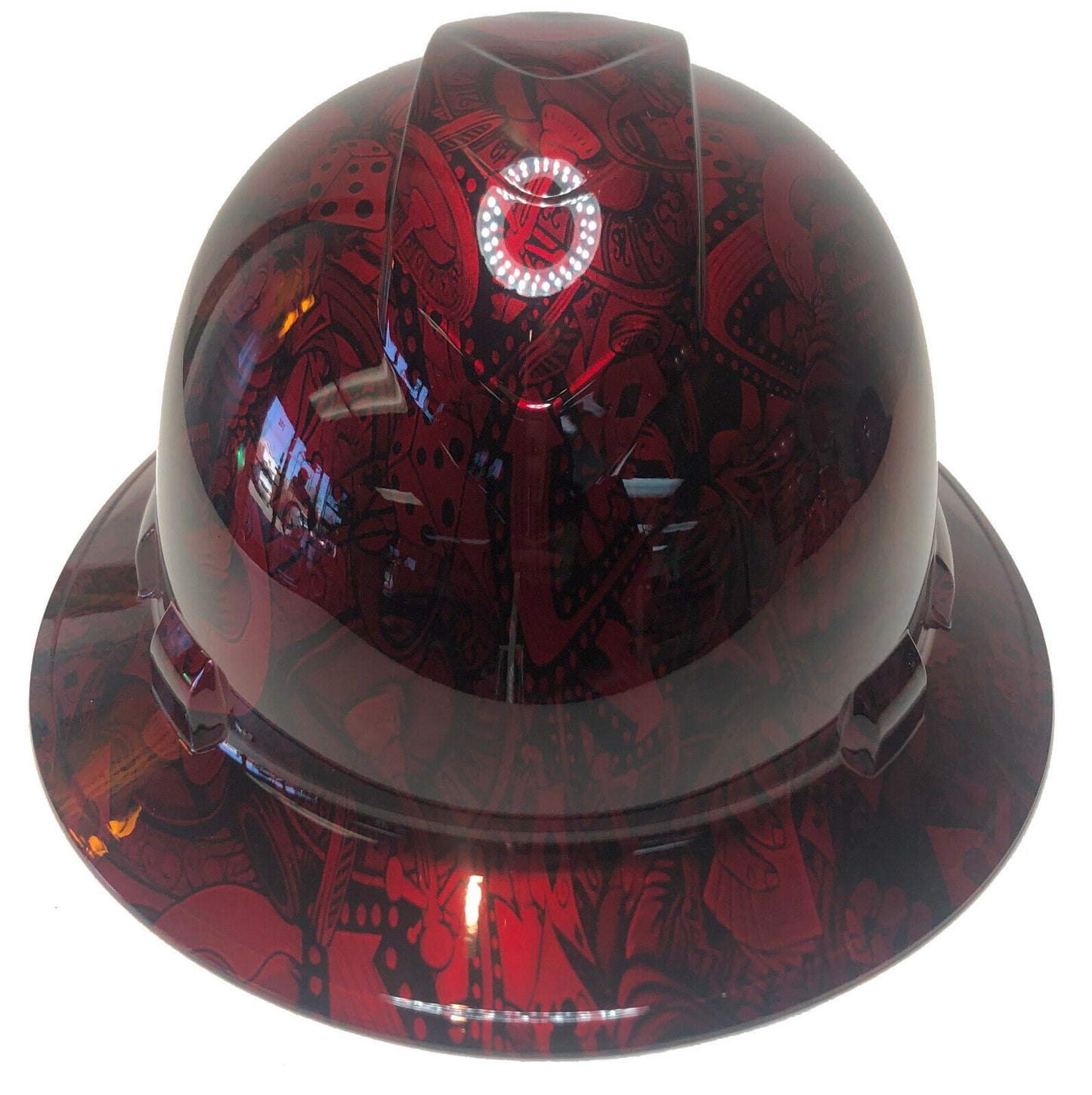 Hydro Dipped Hard Hat Ridgeline Full Brim Custom Red Kandy Gambler