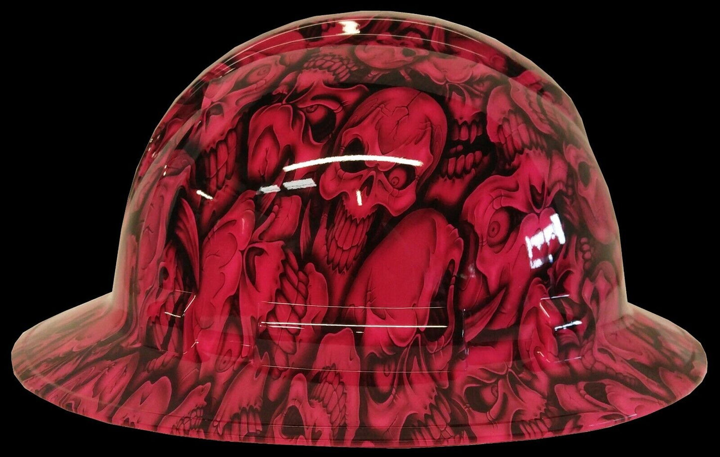 Hydro Dipped Hard Hat Ridgeline Full Brim Custom Pink Insanity Skulls