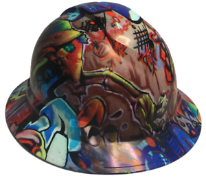 Hydro Dipped Hard Hat Ridgeline Full Brim Custom Colored Graffiti