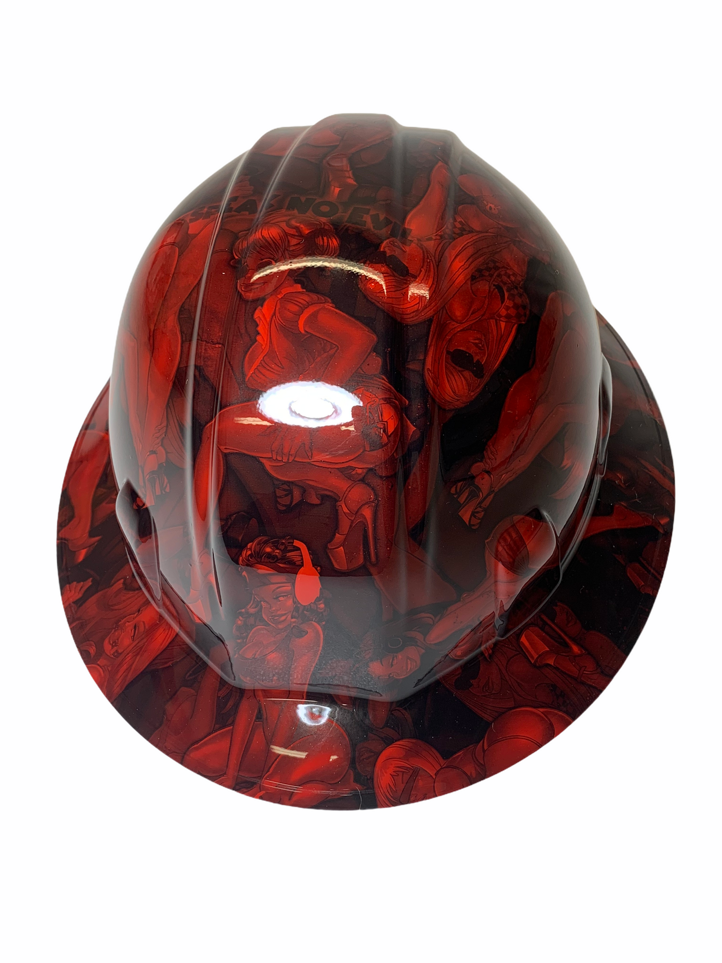 Hydro Dip Red Naughty No Evil SL Series Full Brim Hard Hat