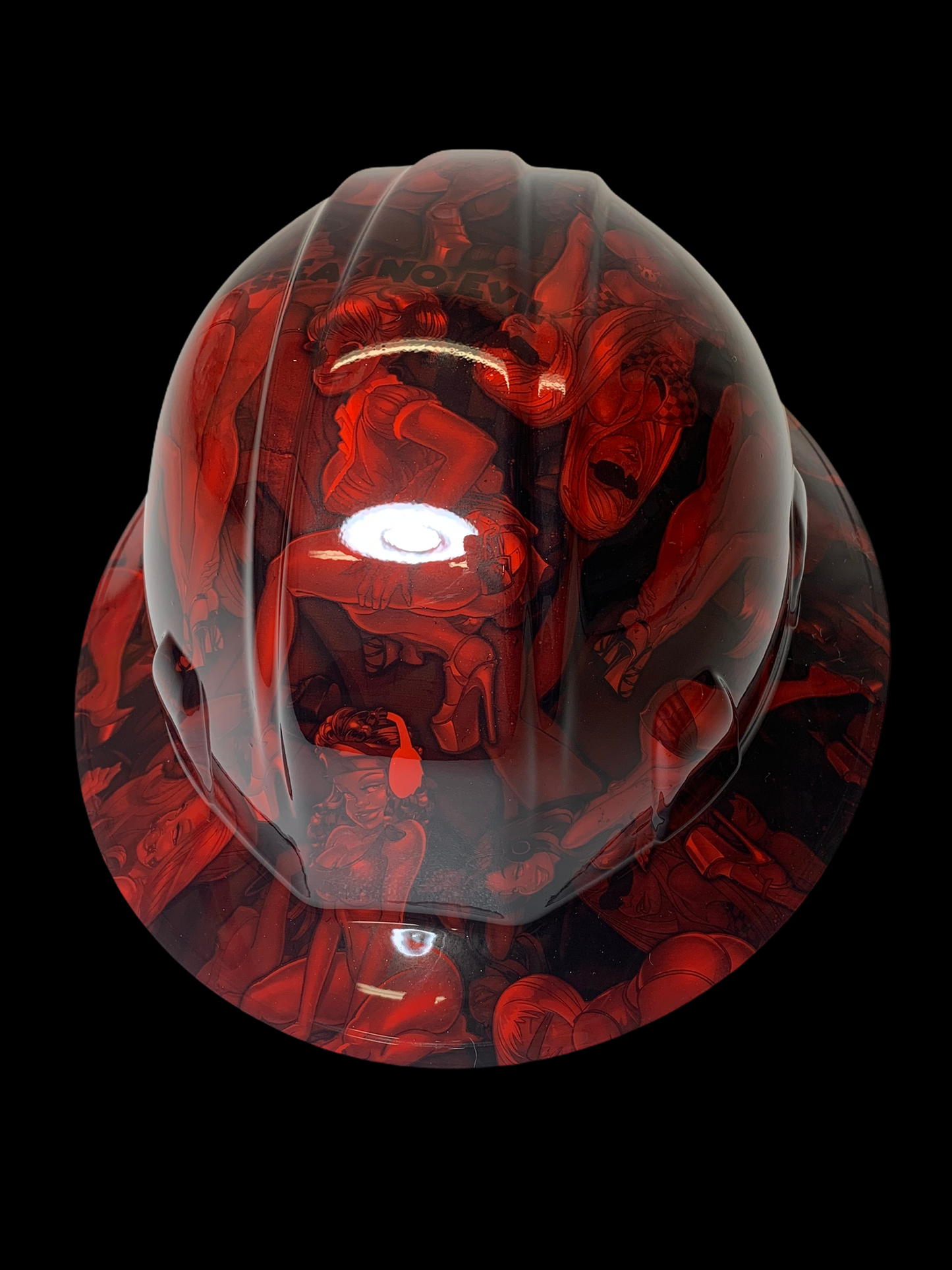 Hydro Dip Red Naughty No Evil SL Series Full Brim Hard Hat