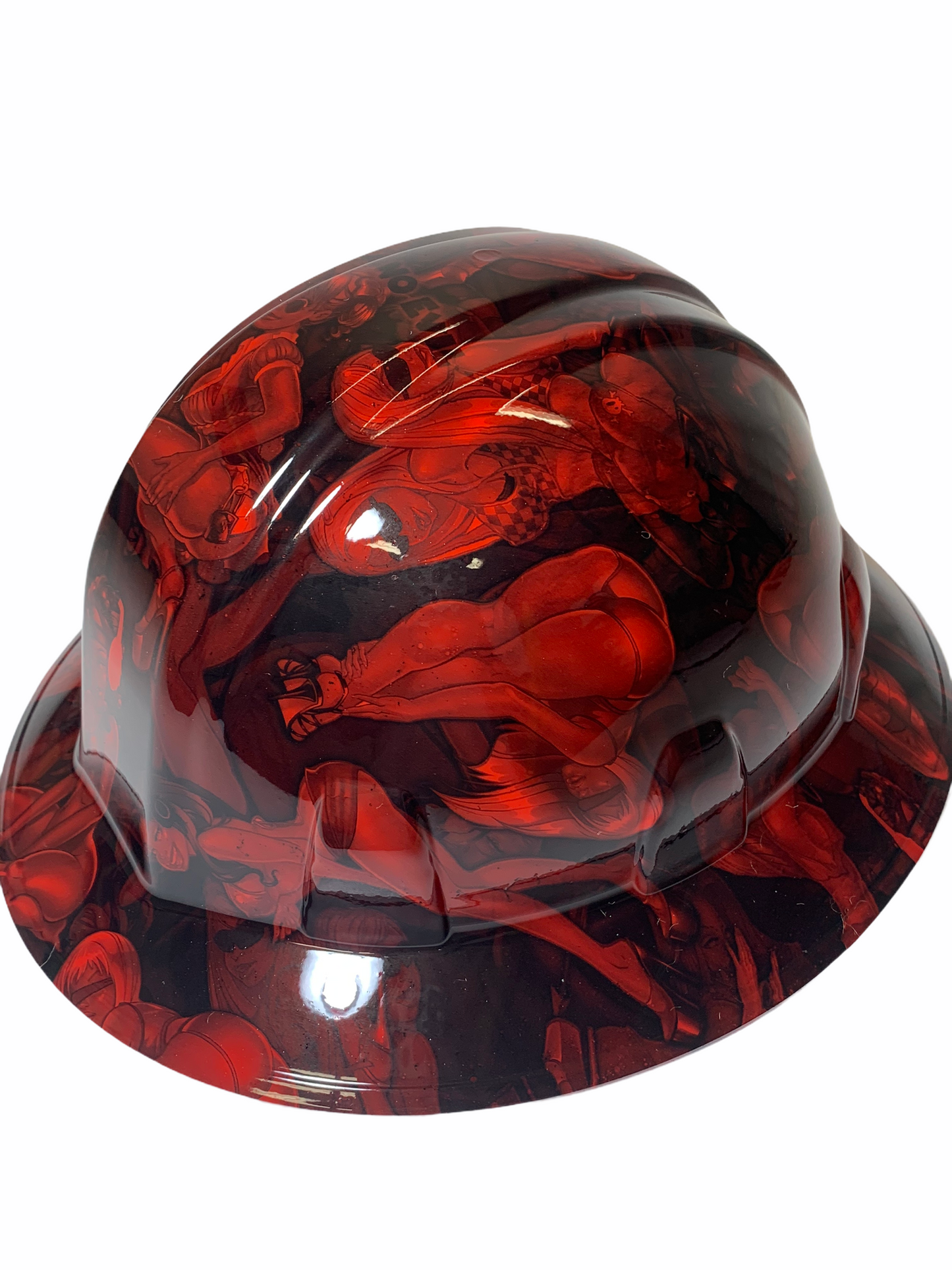 Hydro Dip Red Naughty No Evil SL Series Full Brim Hard Hat