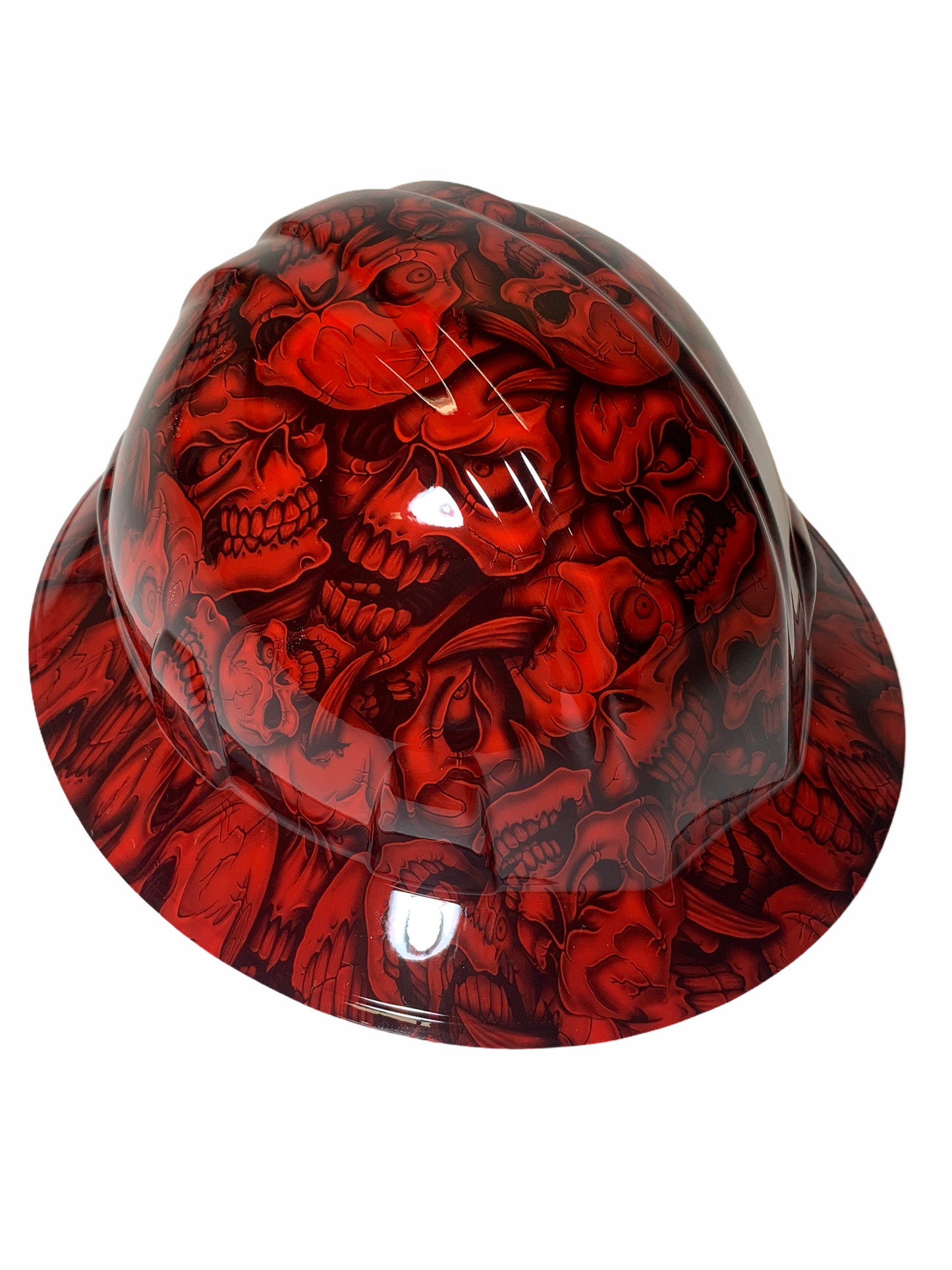 Hydro Dip Red Insanity Skulls SL Series Full Brim Hard Hat