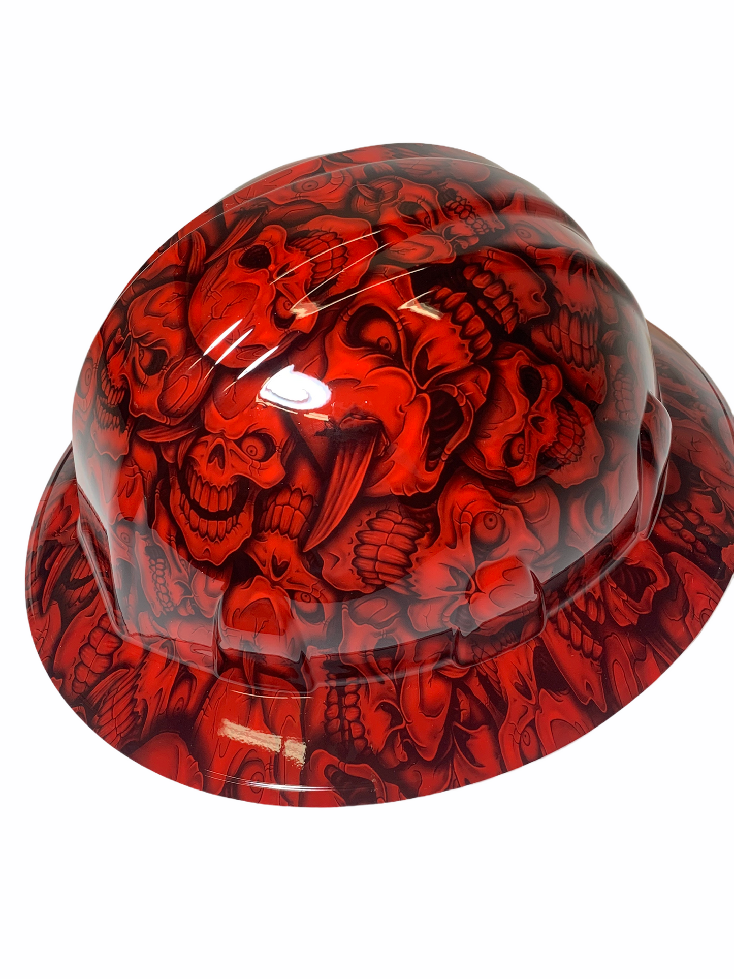 Hydro Dip Red Insanity Skulls SL Series Full Brim Hard Hat