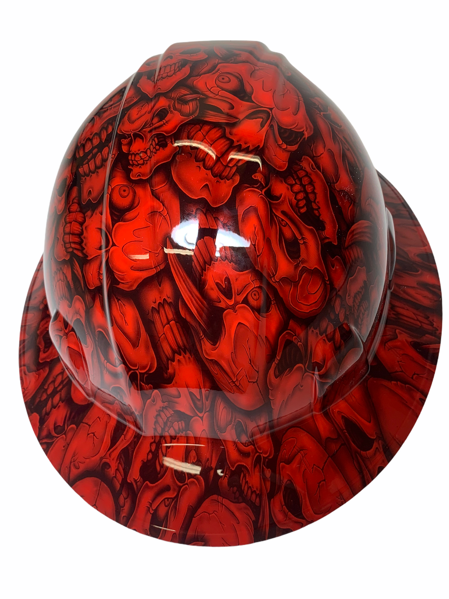 Hydro Dip Red Insanity Skulls SL Series Full Brim Hard Hat