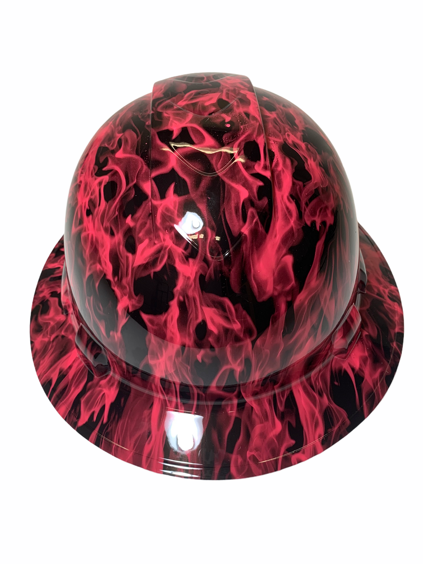 Hydro Dipped Hard Hat Ridgeline Full Brim Custom Pink Flames