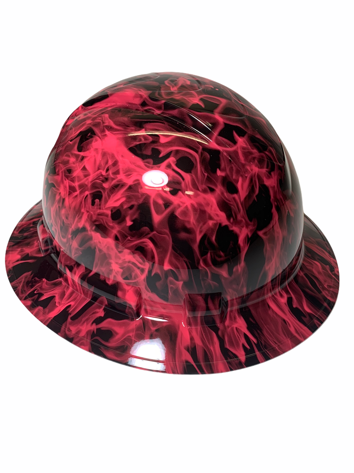 Hydro Dipped Hard Hat Ridgeline Full Brim Custom Pink Flames