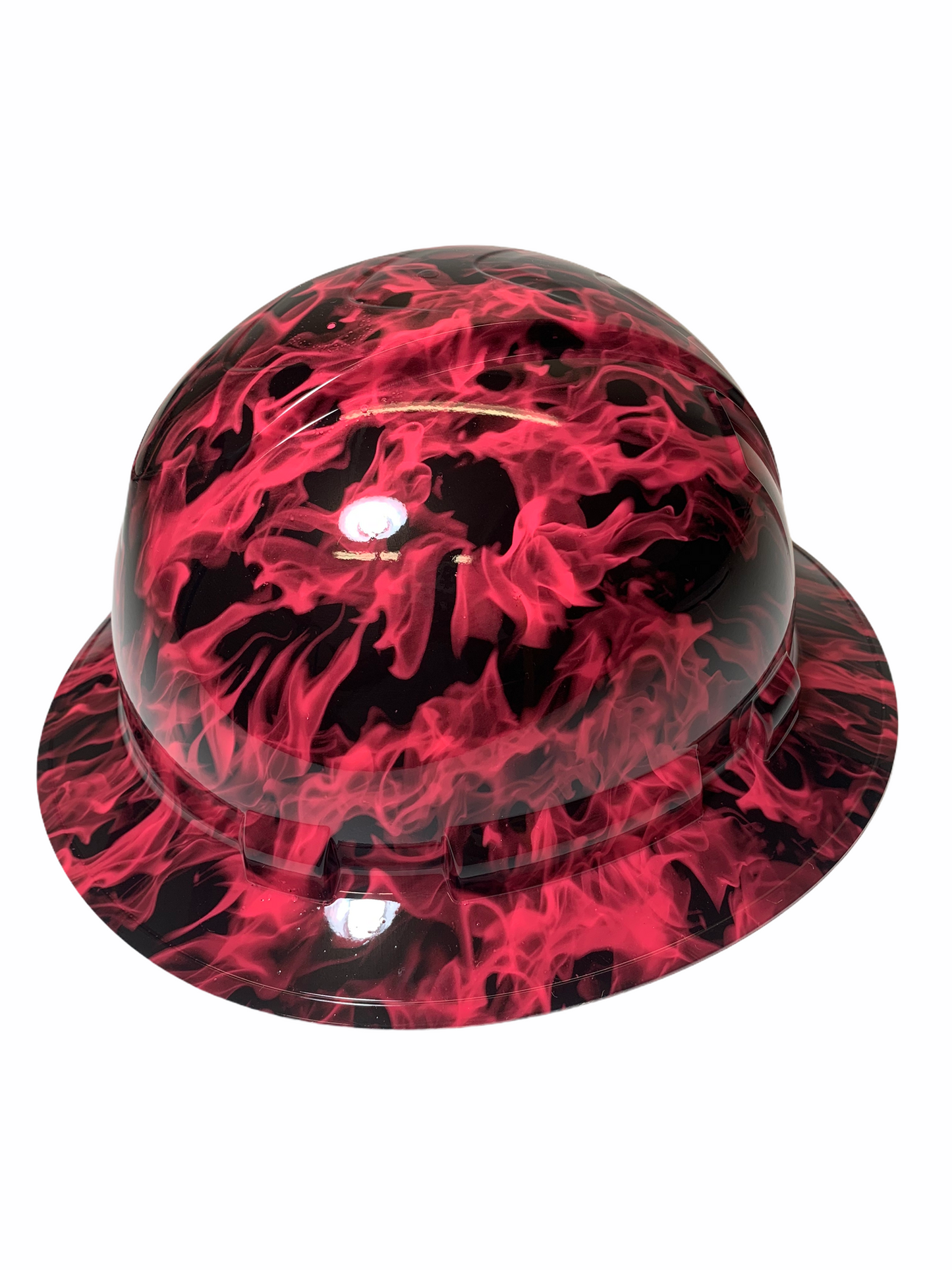 Hydro Dipped Hard Hat Ridgeline Full Brim Custom Pink Flames