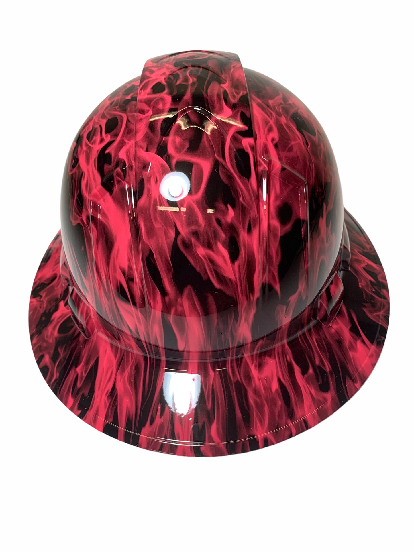 Hydro Dipped Hard Hat Ridgeline Full Brim Custom Pink Flames