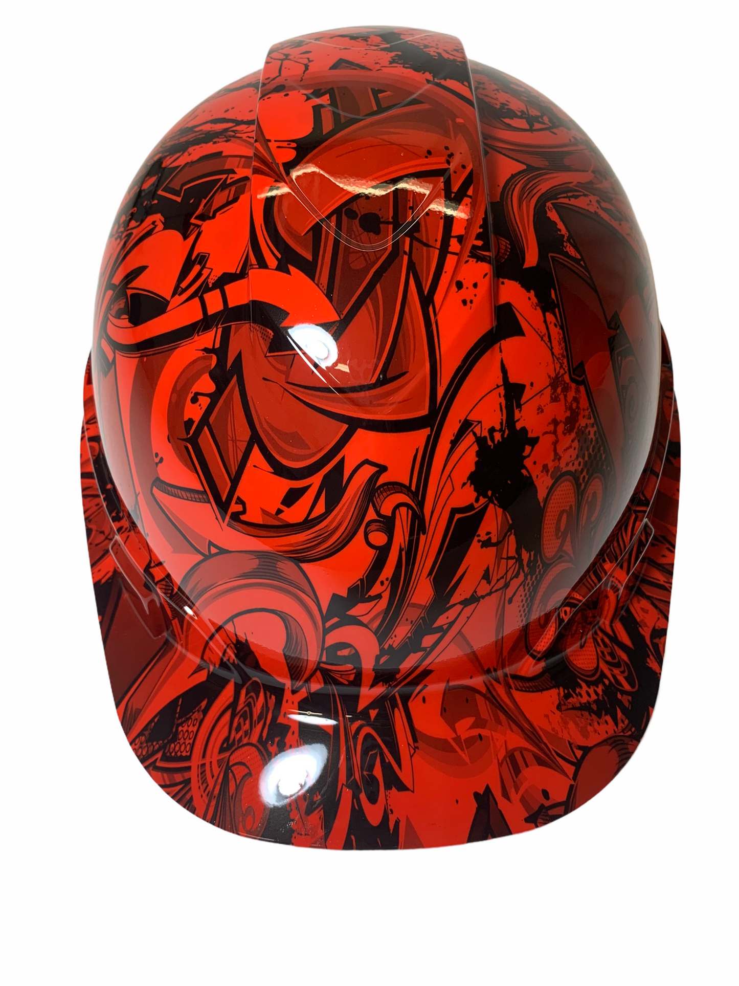 Custom Hydro Dip Hard Hat Ridgeline Cap Style Custom Red Graffiti