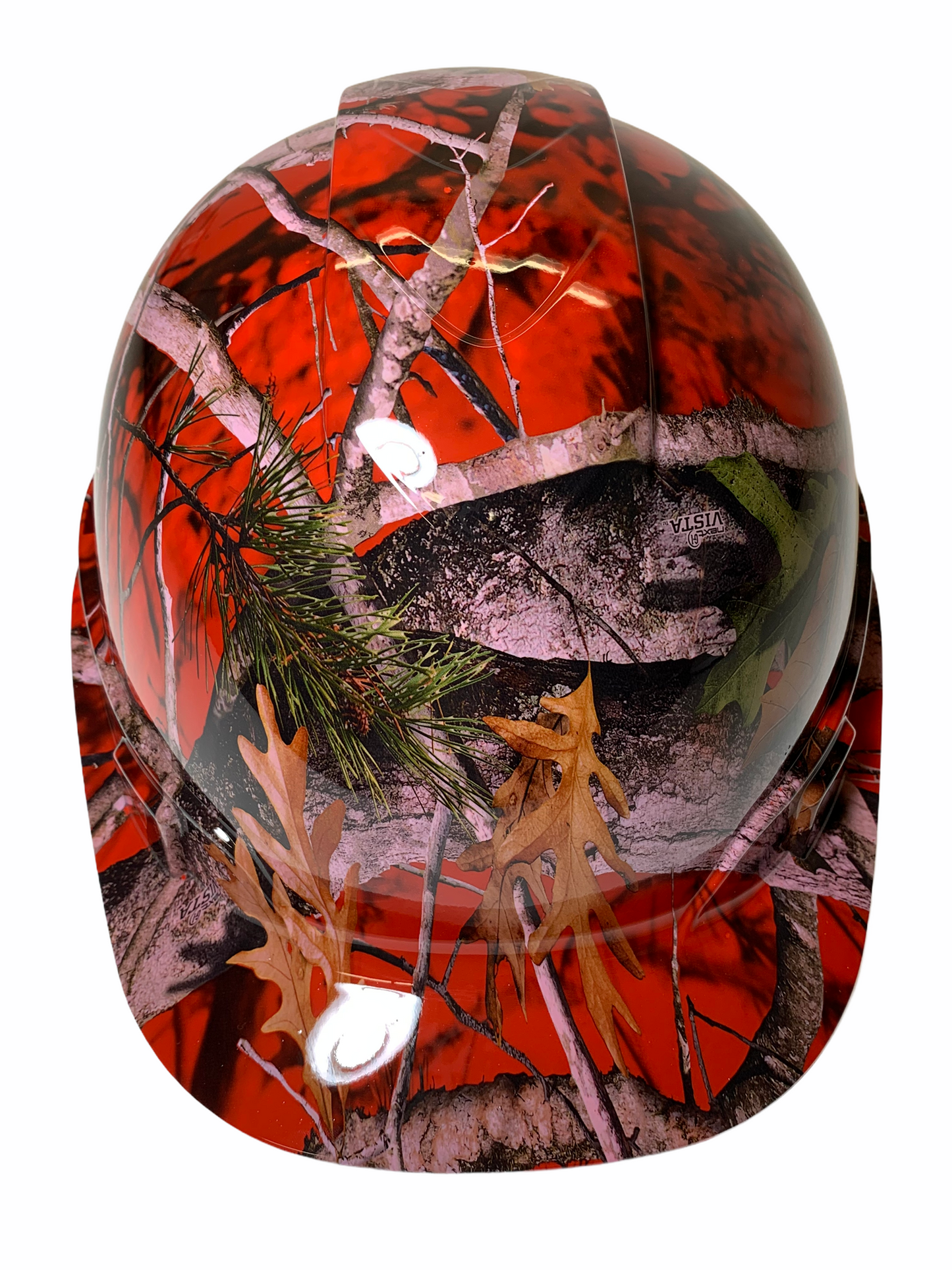 Hydro Dipped Hard Hat Ridgeline Cap Style Custom Red Vista Camo