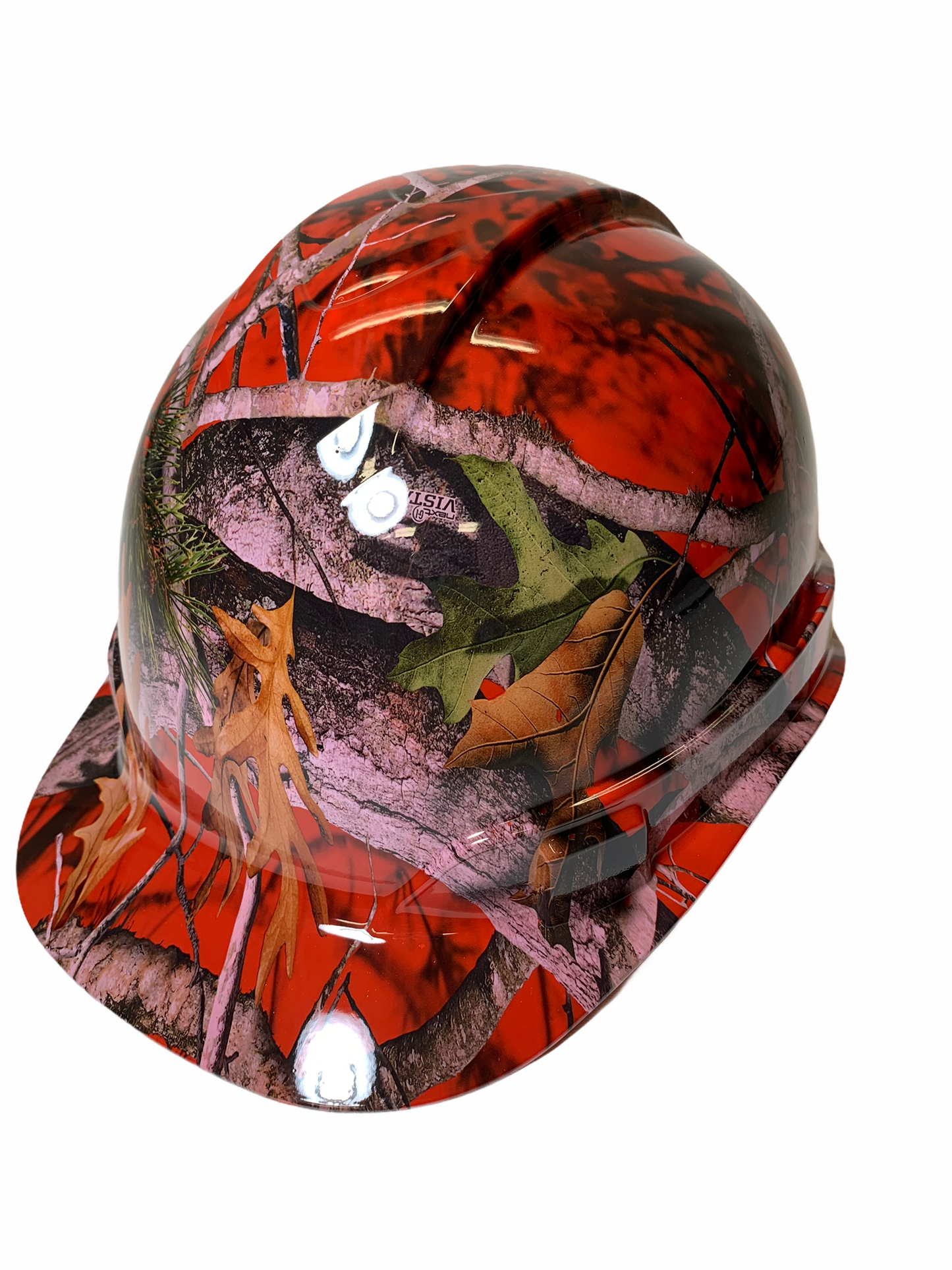 Hydro Dipped Hard Hat Ridgeline Cap Style Custom Red Vista Camo