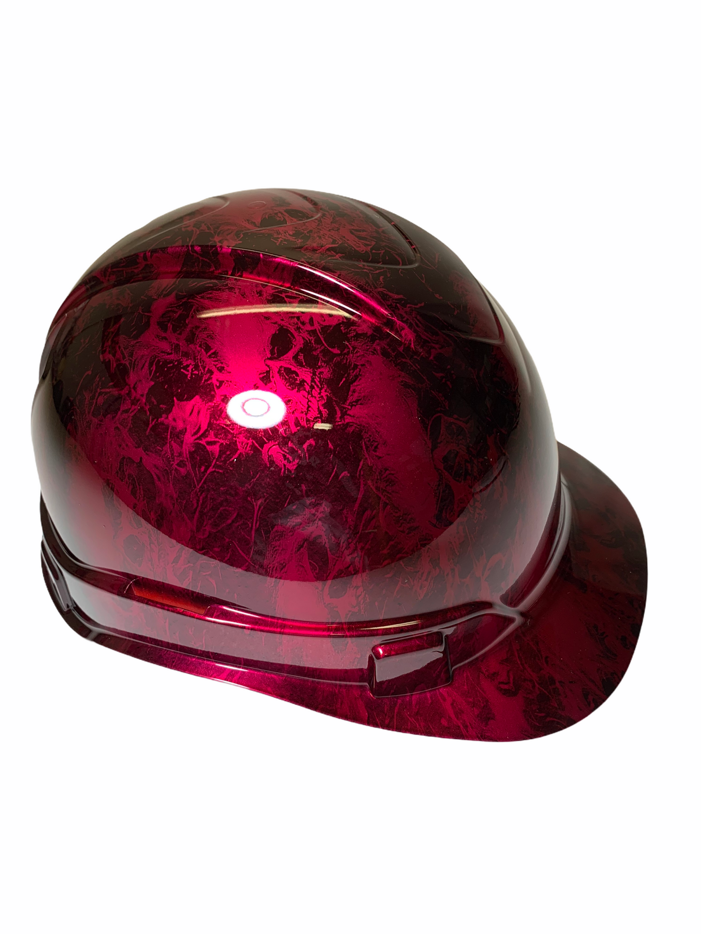 Hard Hat Ridgeline Cap Style Custom Kandy Wild Cherry Small Flaming Skulls