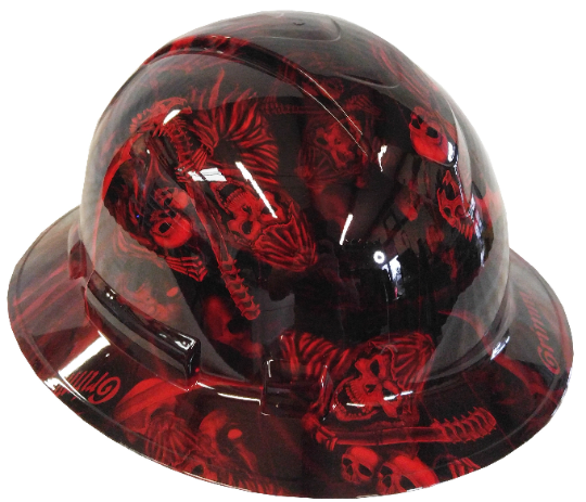 Hard Hat Ridgeline Full Brim Custom Red Reaper Hydro Dipped