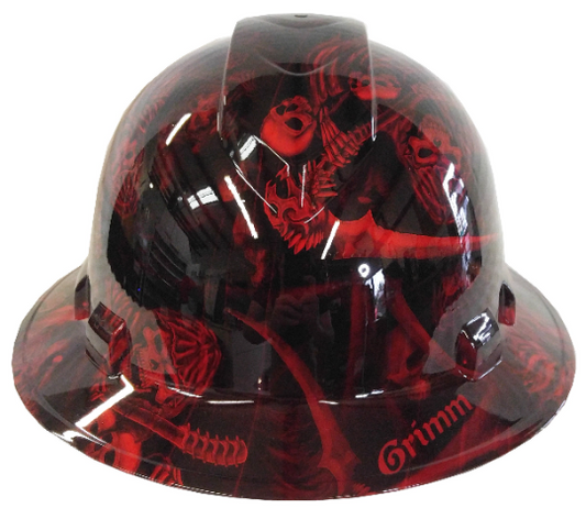 Hard Hat Ridgeline Full Brim Custom Red Reaper Hydro Dipped