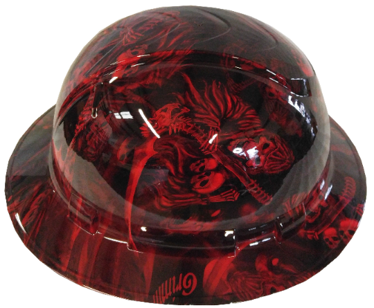 Hard Hat Ridgeline Full Brim Custom Red Reaper Hydro Dipped