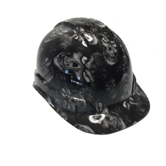 Hard Hat Ridgeline Cap Style Custom Light Gray Hades Skulls