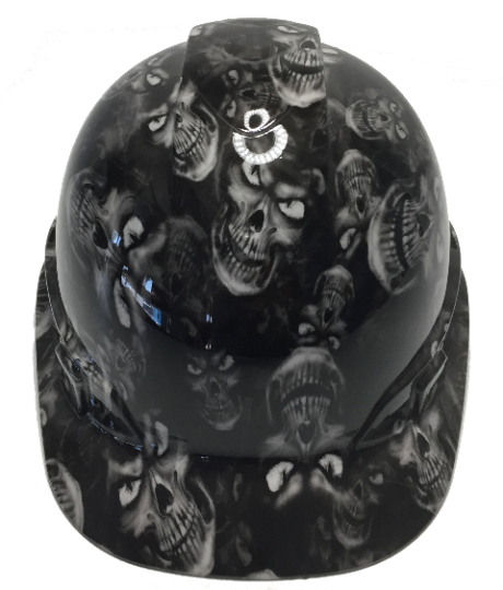 Hard Hat Ridgeline Cap Style Custom Light Gray Hades Skulls