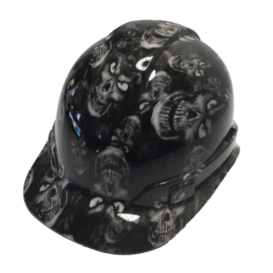 Hard Hat Ridgeline Cap Style Custom Light Gray Hades Skulls