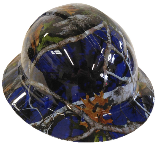 Hard Hat Ridgeline Full Brim Custom Blue Vista Camo Hydro Dipped