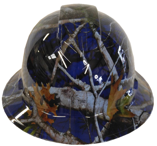 Hard Hat Ridgeline Full Brim Custom Blue Vista Camo Hydro Dipped