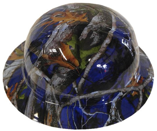 Hard Hat Ridgeline Full Brim Custom Blue Vista Camo Hydro Dipped