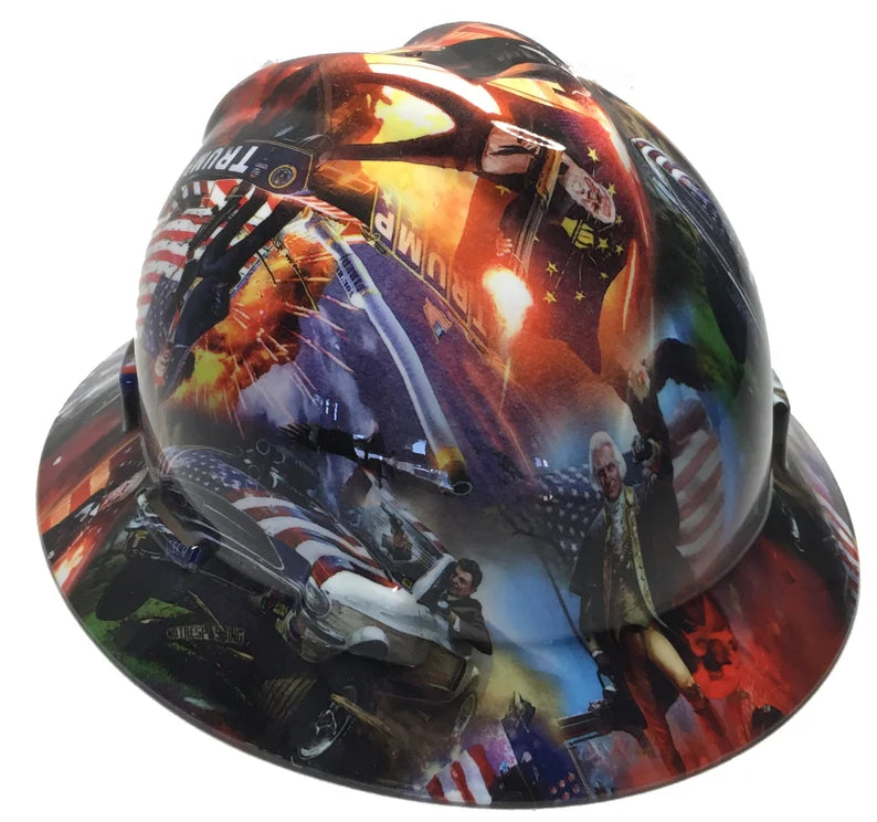 Custom Trump Hard Hat MSA V-Gard Full Brim